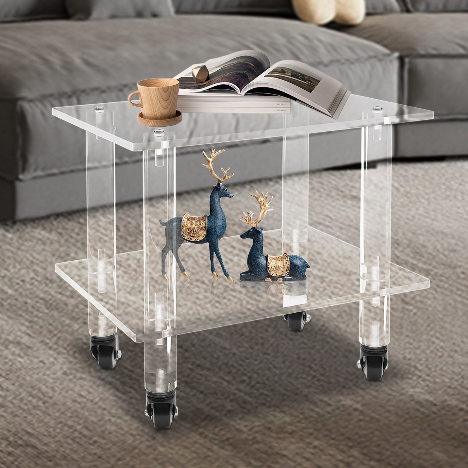 Acrylic Printer Stand, Free Standing Printer Stand, Printer Stand with Wheels