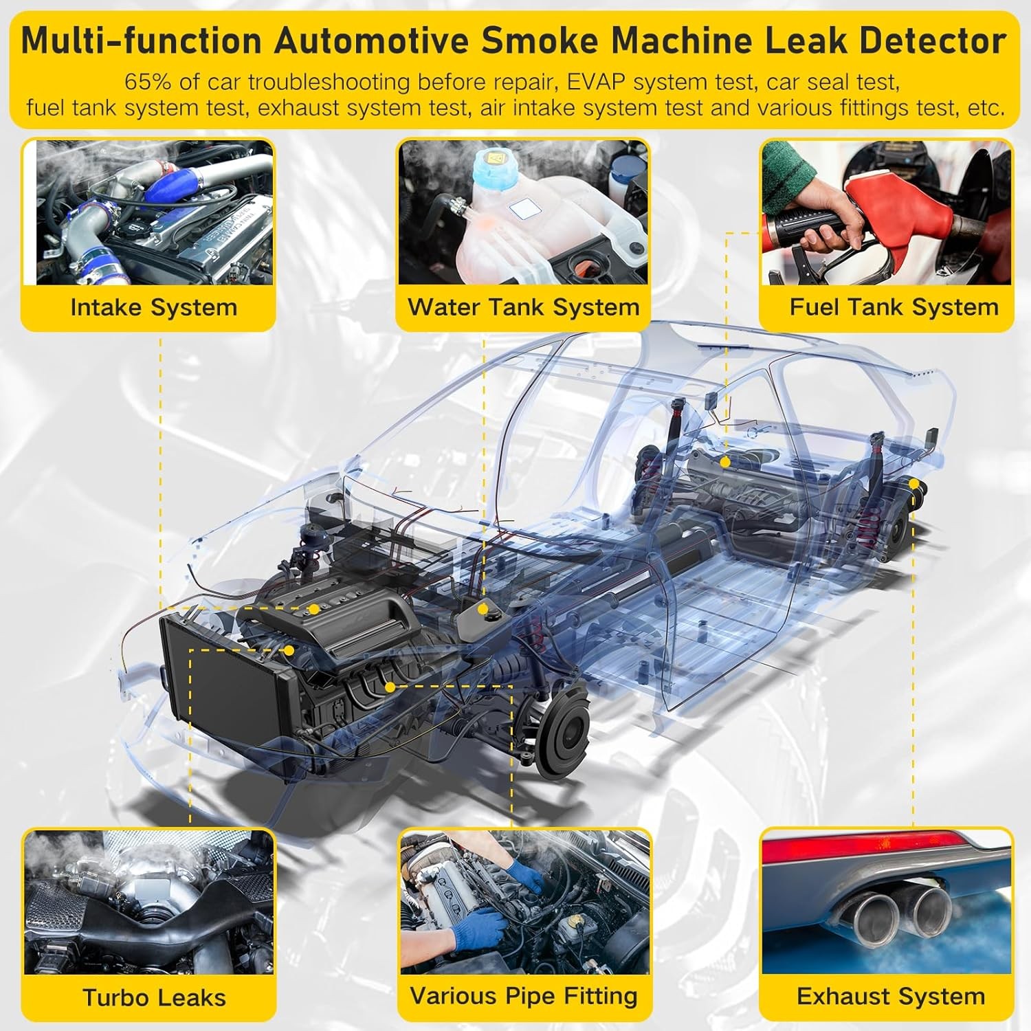 Auto EVAP Smoke Detection Machine Leakage Tester Vacuum Pipe System Diagnostic