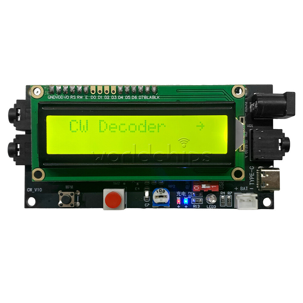 LCD1602 Ham Radio Essential CW Decoder Morse Code Reader Translator Accessory