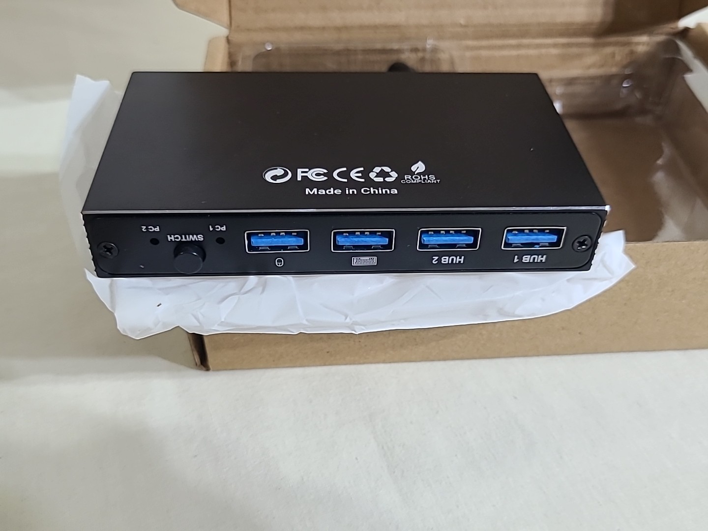 2x1 4K HDMI USB KVM Switch ULS-KVM-02 Dual PC Keyboard Mouse Selector