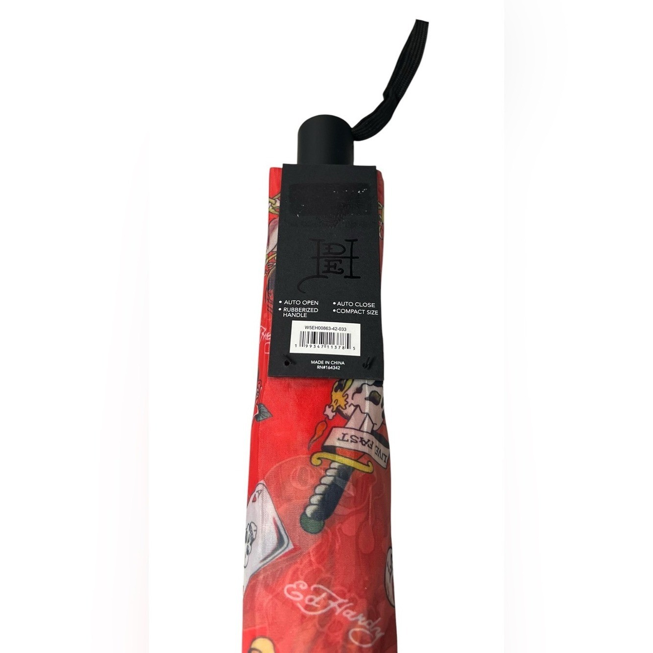 Ed Hardy Iconic Tattoo Compact Umbrella