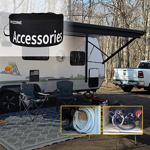 RV Hose Bag, Waterproof RV Hose Bag Organizer, Camper Accessories RV Black