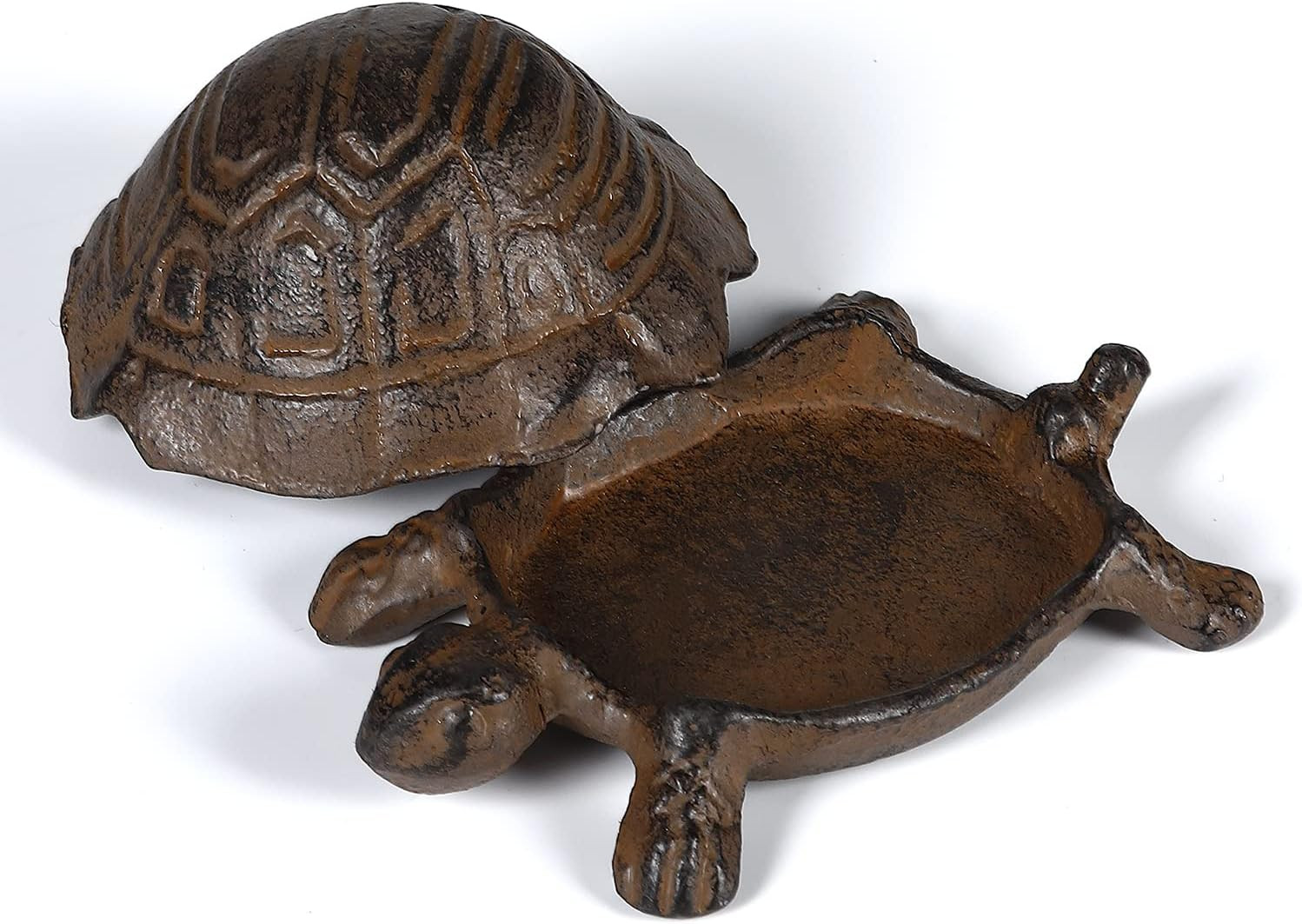 Key Hider Outdoor Turtle - Cast Iron Turtle Hidden Key Holder for Outside, Yard