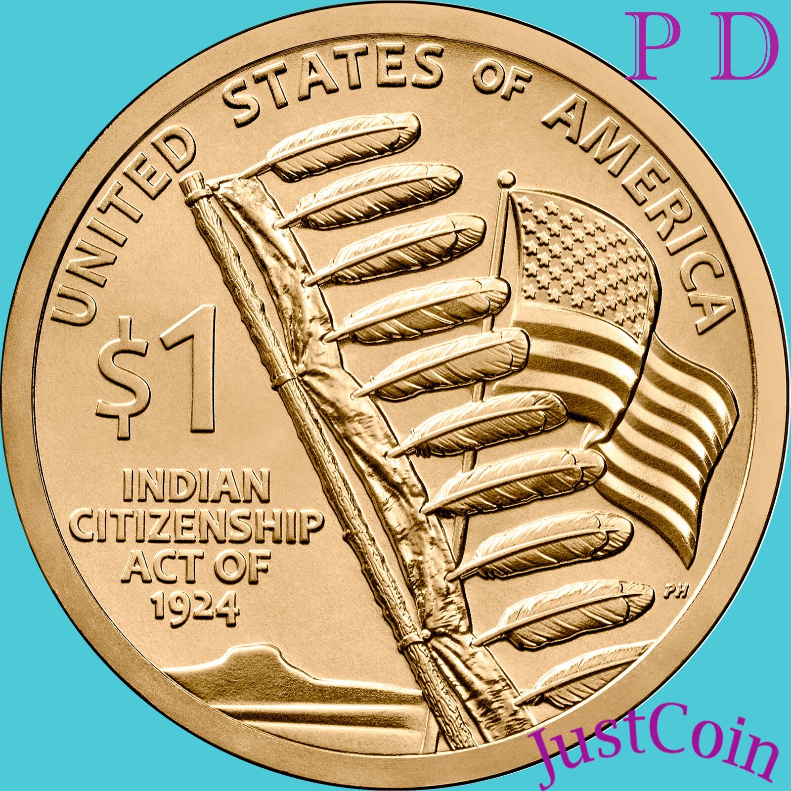2024 P&D NATIVE AMERICAN INDIAN CITIZENSHIP TWO UNCIRCULATED DOLLAR SET *PRESALE