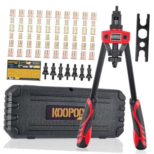 Heavy-Duty Rivet Nut Tool Kit—7 Mandrels—M6, 14"—M6