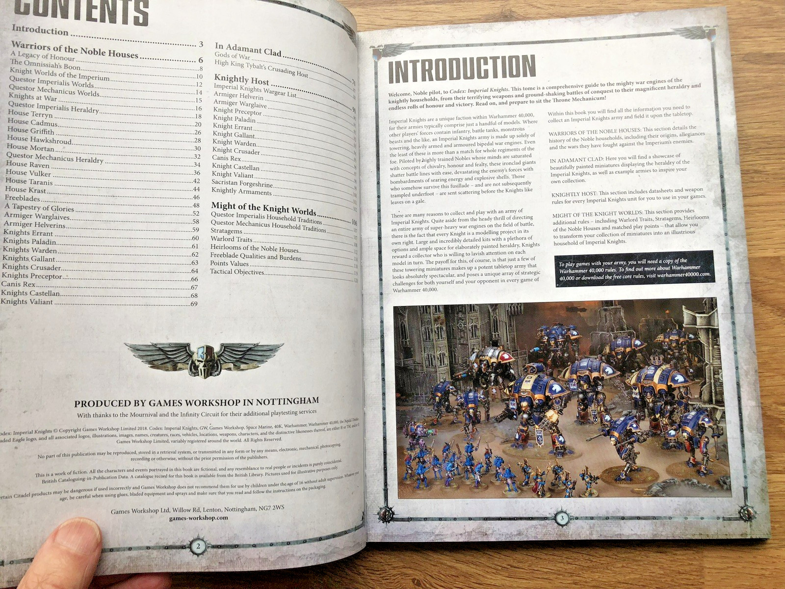 Warhammer 40,000 Codex Imperial Knights game guide 2018. HB