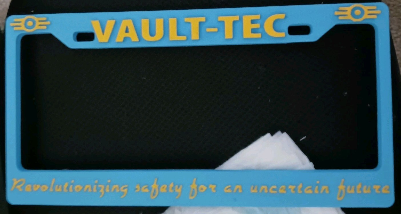 Fallout Vault-Tec license plate frame
