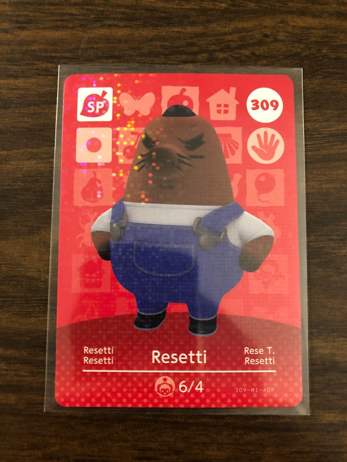309 Res Animal Crossing Amiibo Series 4 Card Unused Unscanned European
