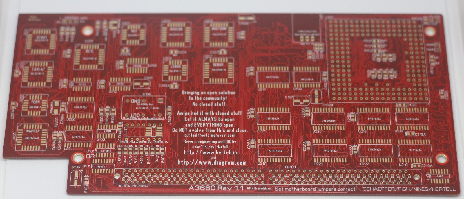 Amiga A3660 PCB Rev 1.1 for A3000/A4000