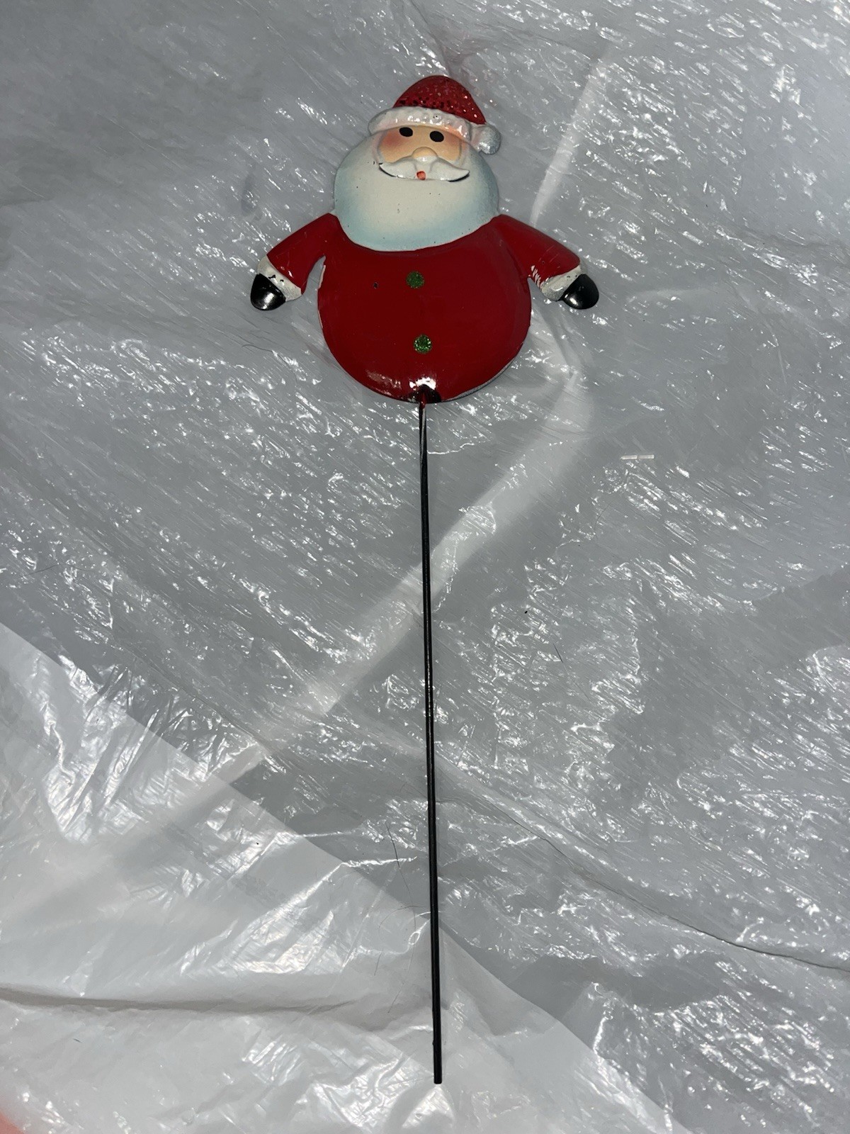 12” Metal Santa Claus Plant Stake