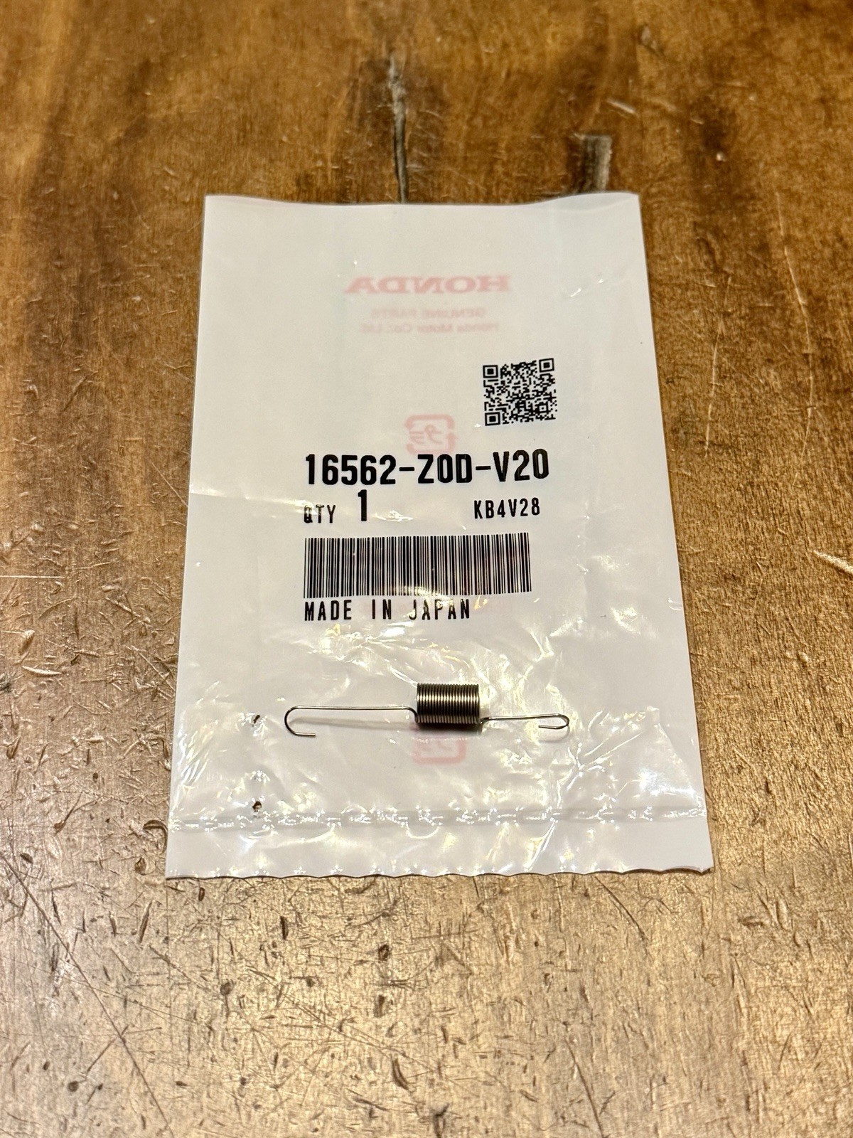 HONDA Throttle Return Spring GX100 GX100RT GXR120RT 16562-Z0D-V20 Genuine OEM