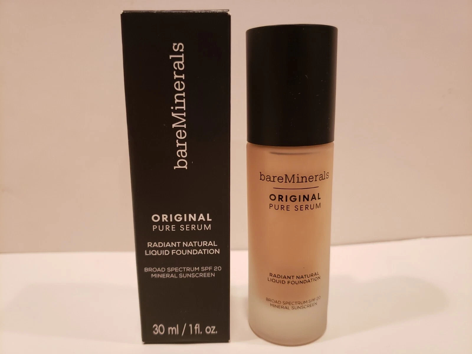 bareMinerals Pure Serum Radiant Natural Liquid Foundation SPF 20 $44 LightCool 2
