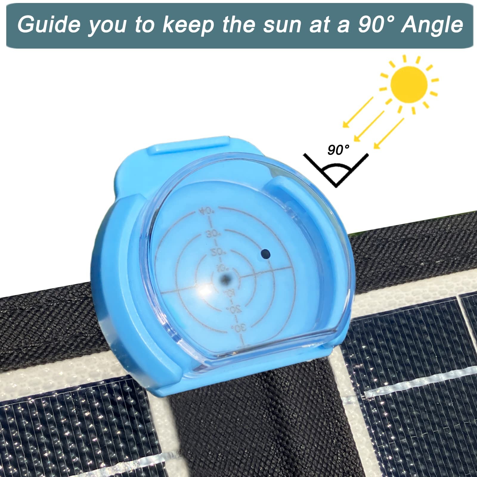 KarlKers Solar Angle Guide Solar Panel Accessories for Portable Solar Panel F...