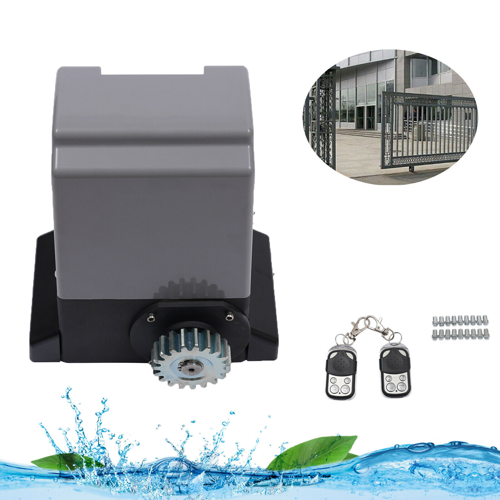 2640lbs/1200kg Electric Sliding Gate Opener Automatic Opening Door Motor+Remote