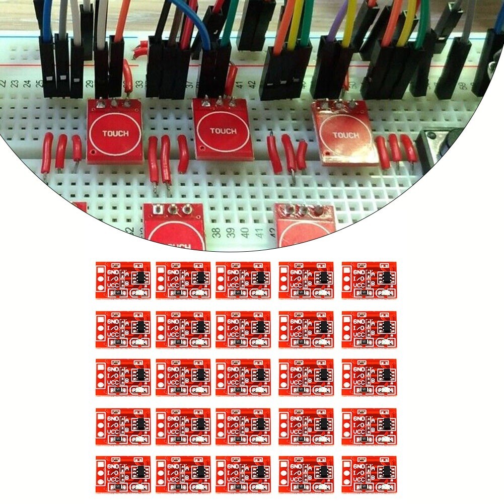 TTP223 Red Touch Button Self Locking Capacitive Switch Single (20Pc Pack)