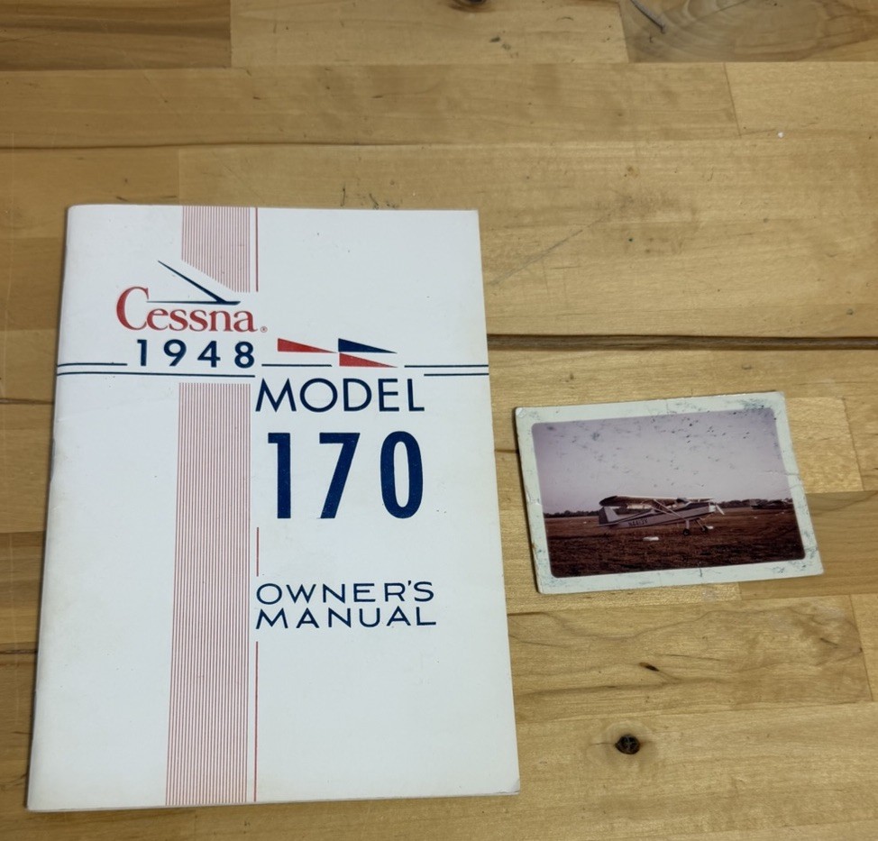 1948 Cessna 170 Owner's Manual Pamphlet Pilot Airplane Original Photo Of Plane