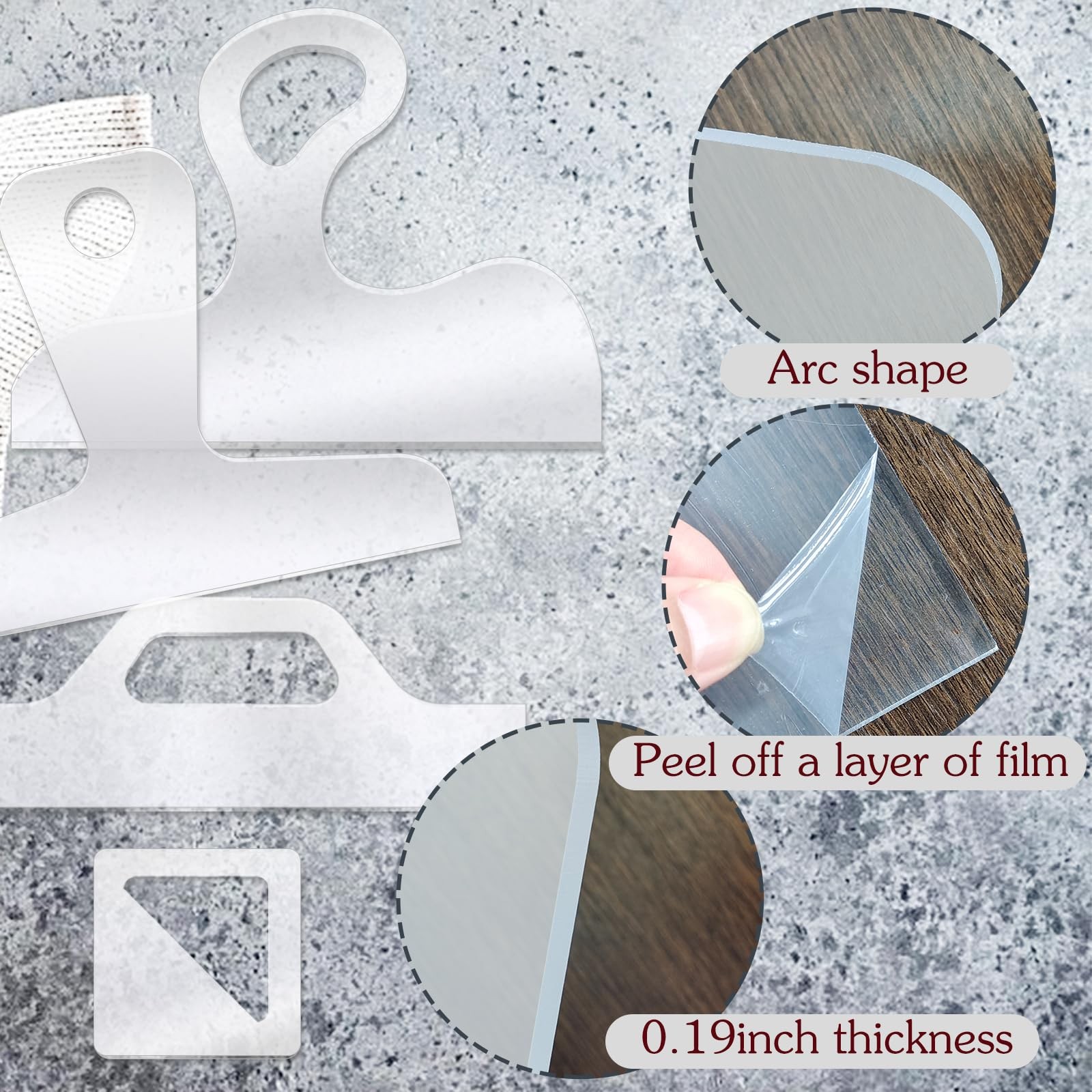 Router Templates, 4pcs Acrylic Charcuterie Board Handle Template, LYMOI