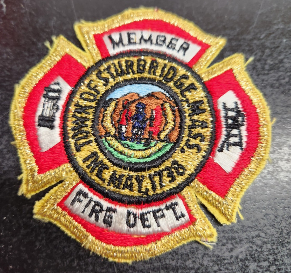 Vintage Sturbridge Mass. Fire Department Patch - Used