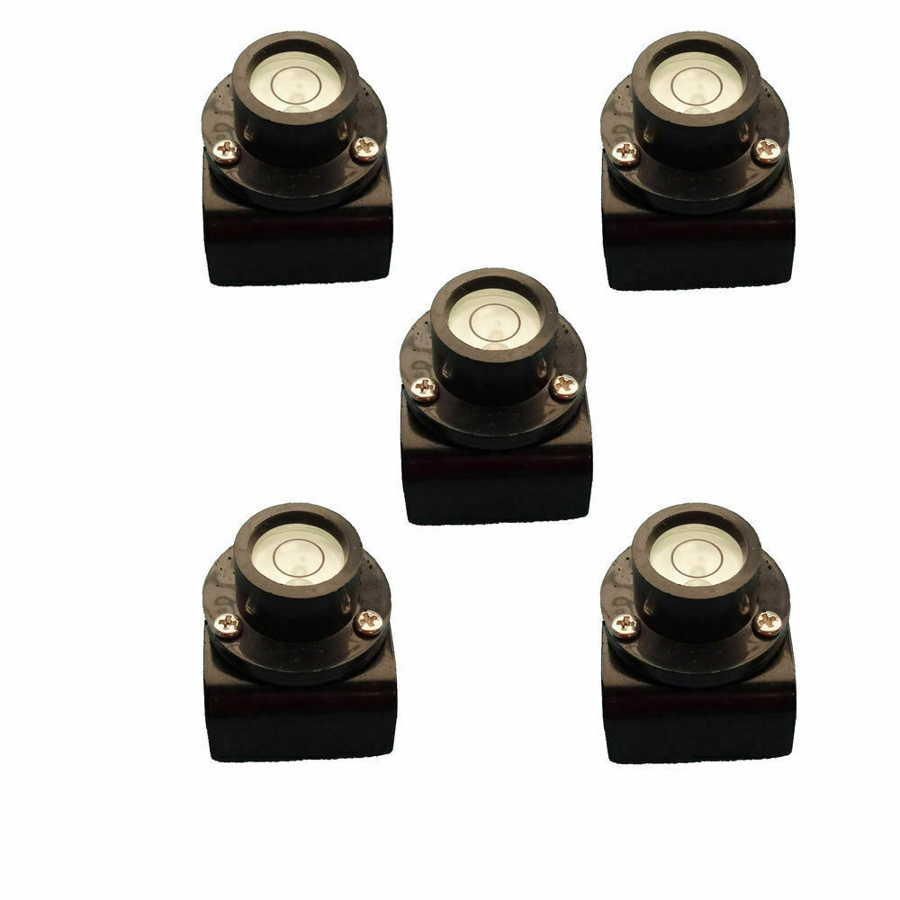 Set of 5 Slot Mount Circular Grade Rod Level Vial