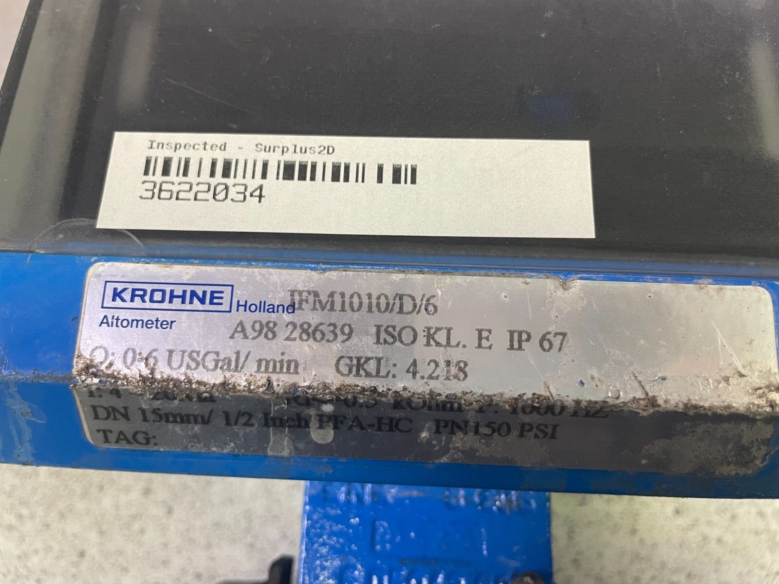 Krohne Model IFM101/D/6 IFC 010 D Flow Meter