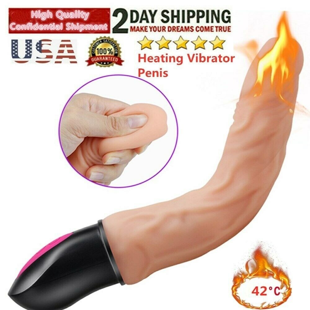 Calentamiento Realista Consolador Vibrador Mujer Masturbador Pene Juguete Sexual