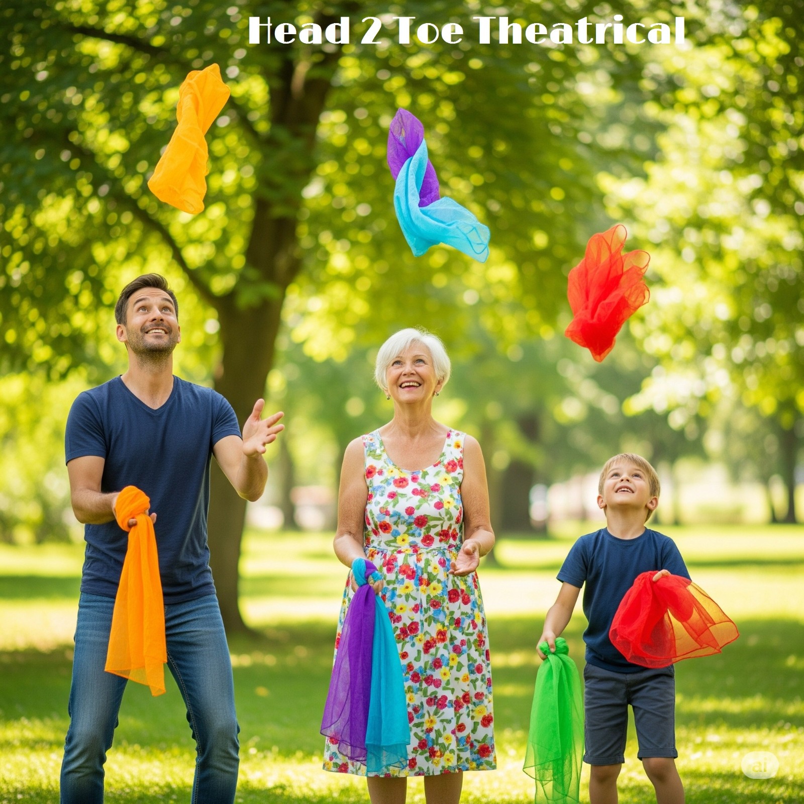 LOLAKEE Juggling Scarves 6 pack dance props exercise easy learn skill clown act