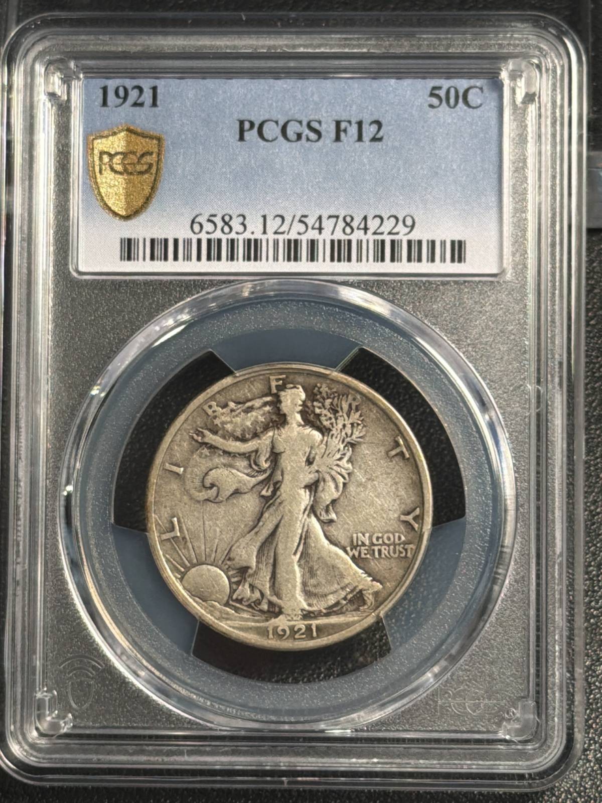 1921 Walking Liberty Half Dollar PCGS F-12