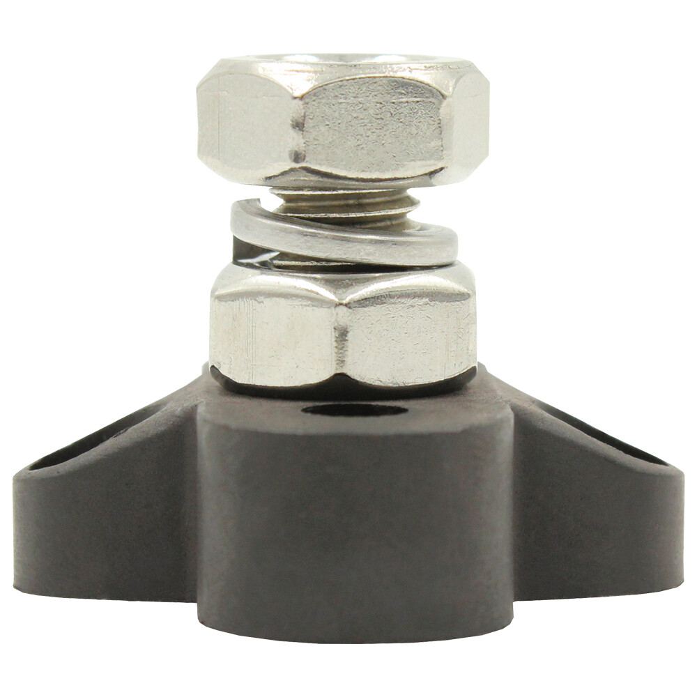 M10 Terminal Post Bus Bar Power Distribution Block Stud Side Mount - Red Black