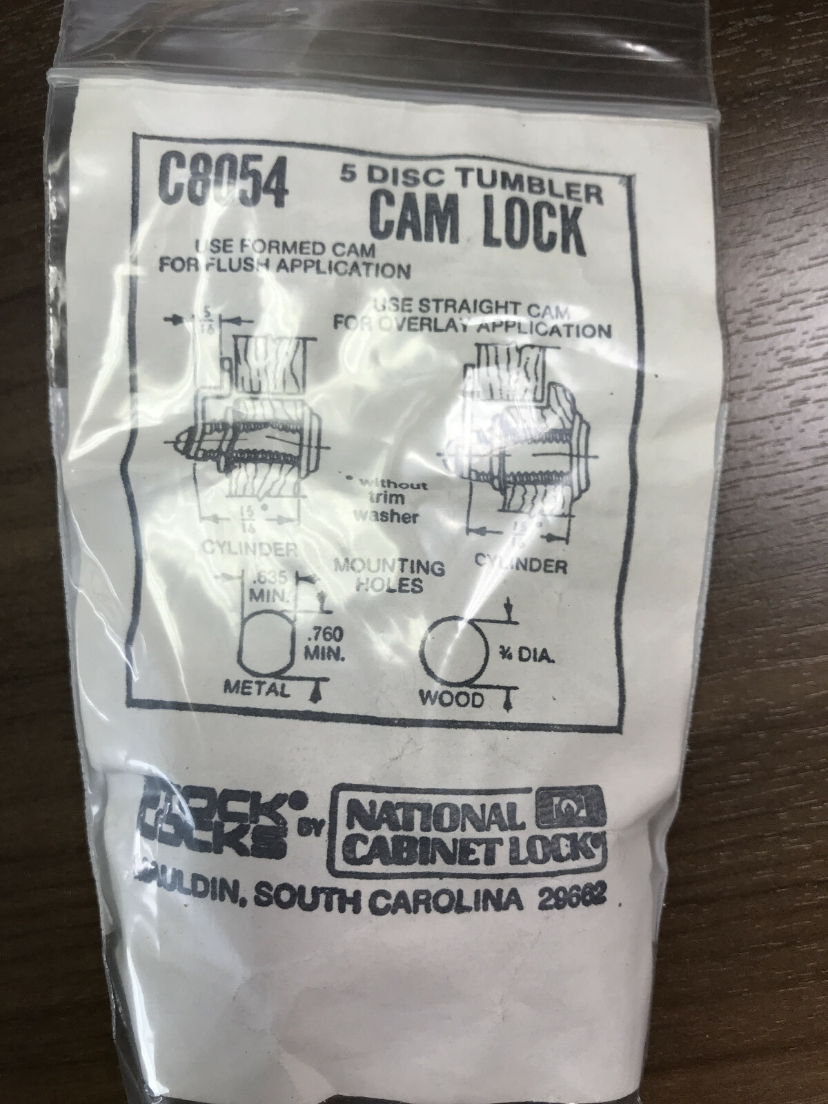 COMPX NATIONAL C8054 - C413A - 4G Cam Lock