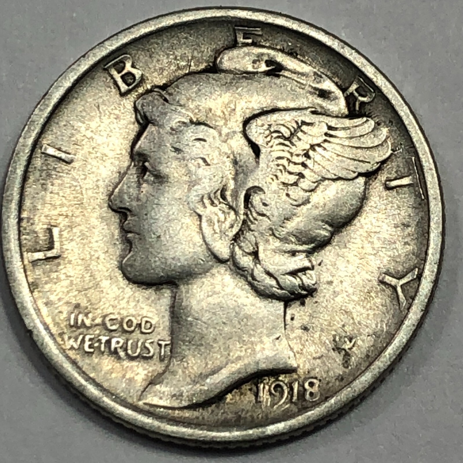 1918-D  Mercury Silver Dime  #19773