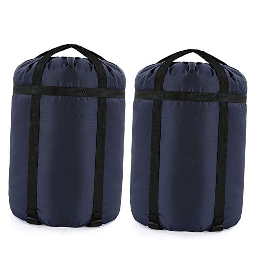Compression Stuff Sack, 24L/36L/46L Sleeping Bags Storage Dark Blue 24L 2-PACK