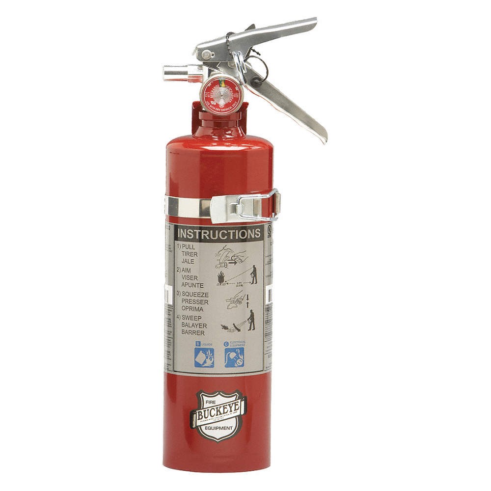 BUCKEYE 13415 Fire Extinguisher,Steel,Red,BC 35WT12