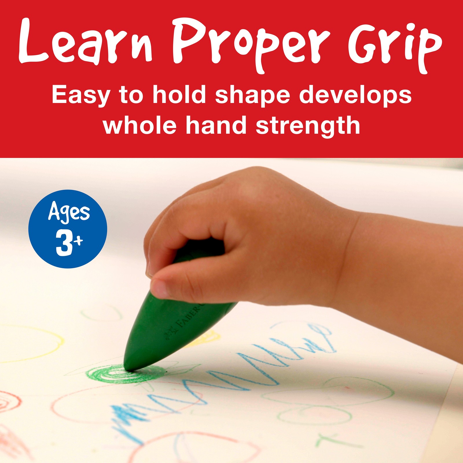 Little Creatives Easy Grasp Bulb Crayons-4/Pkg
