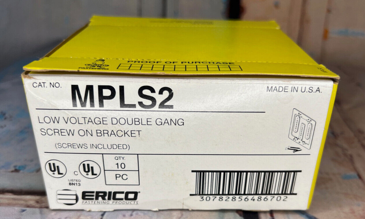 Erico Caddy MPLS2  Double Gang Screw on Bracket (10 pk Box)