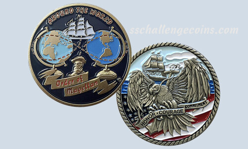 Order of Magellan - Circumnavigation of the Globe Challenge Coin US Navy
