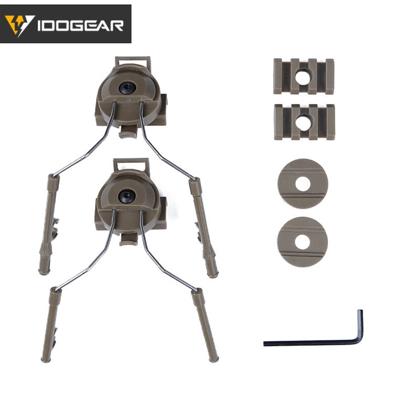 IDOGEAR Tactical Helmet Rail Adapter Set Ops-Core Helmet ARC Rail Hunting Gear