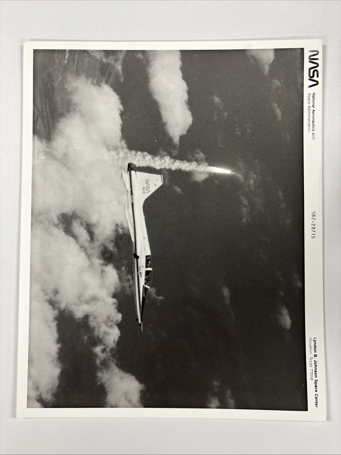 NASA STS 3 Columbia Launch Chase Plane And Shuttle Black Numbered Press Photo 2