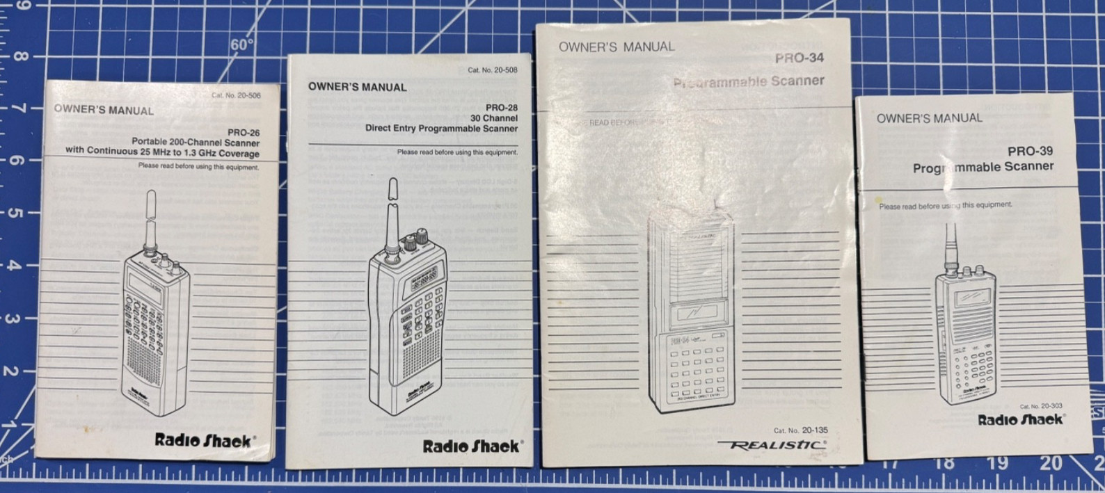 Lot of 23 RadioShack Scanner Owner's Manuals: PRO-26, 28, 34, 39, 43, 60, +++