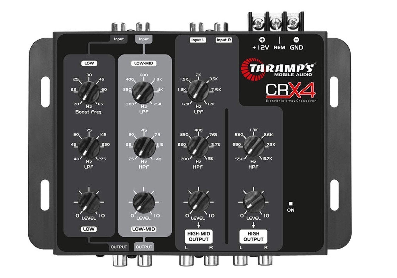 Taramps Compact CRX4 4 Way Crossover Car Audio Speaker Driver Control System