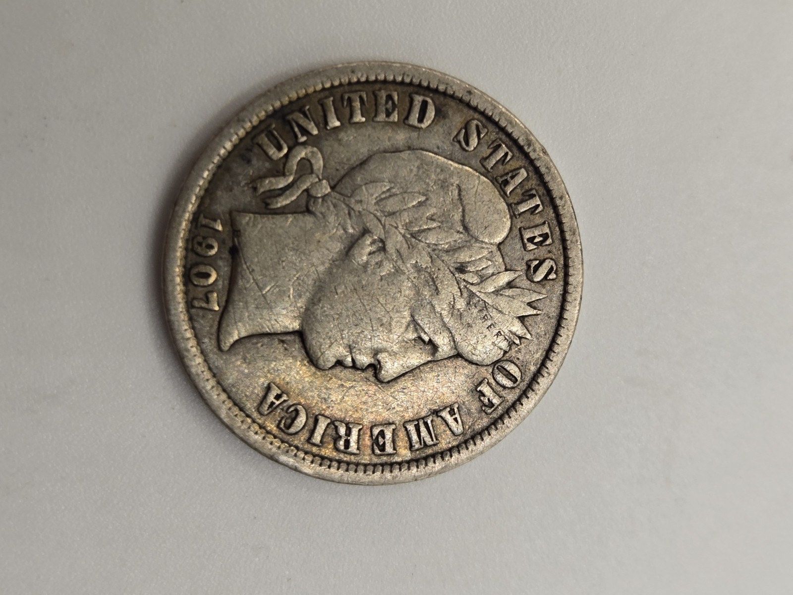 1907 Barber Dime 10c Liberty Head Ungraded Choice Silver US Coin ☆ 1038