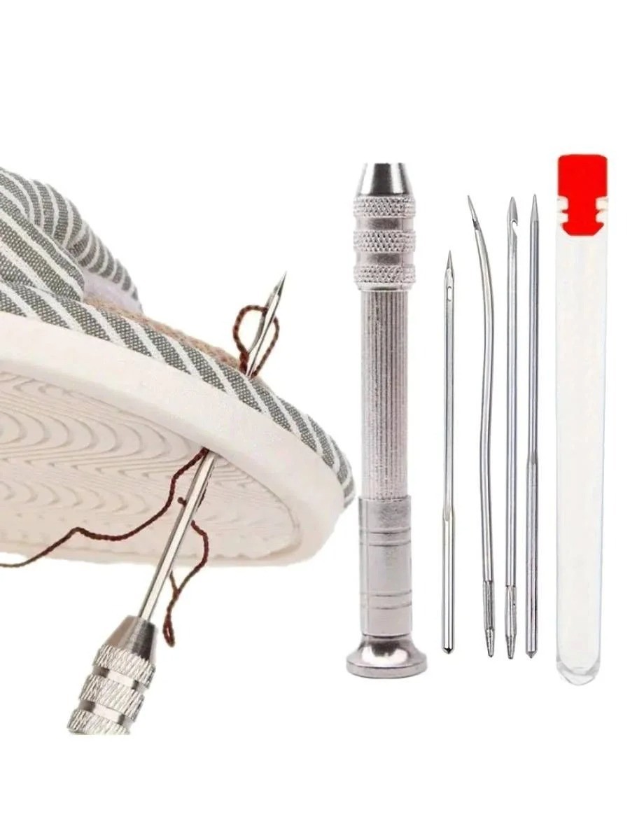 Leather Sewing Needles Kit 4PCS Awl Set for Leather Canvas Tent DIY Craft