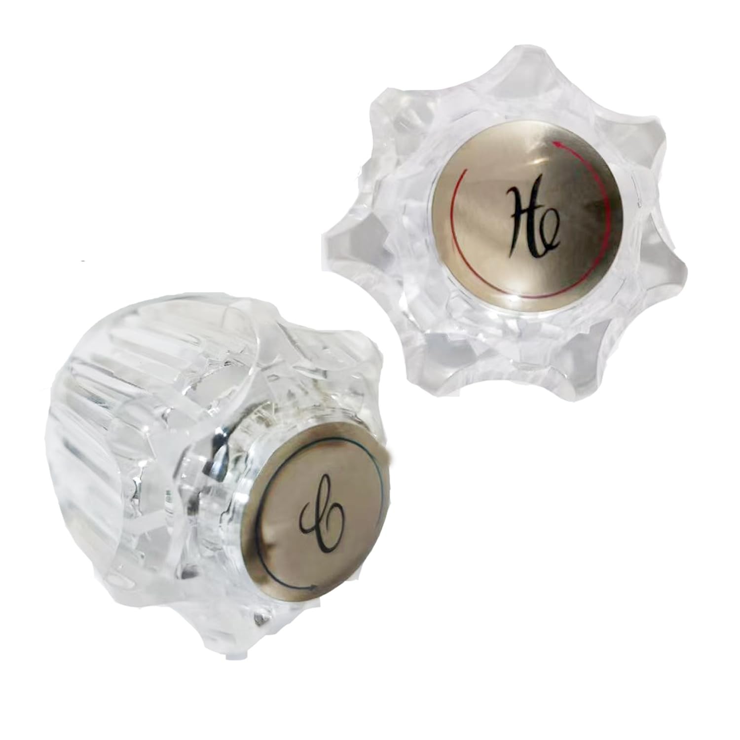 Bathroom Faucet HandlesBathtub Shower Knob Replacement Hot and Cold Faucet Re