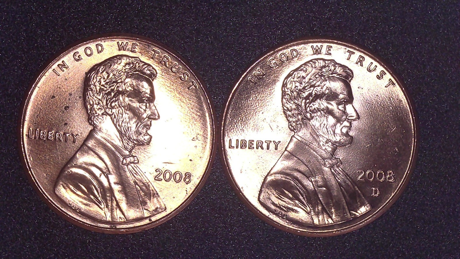 2008 P D Lincoln Memorial Cents. 2 Coins.