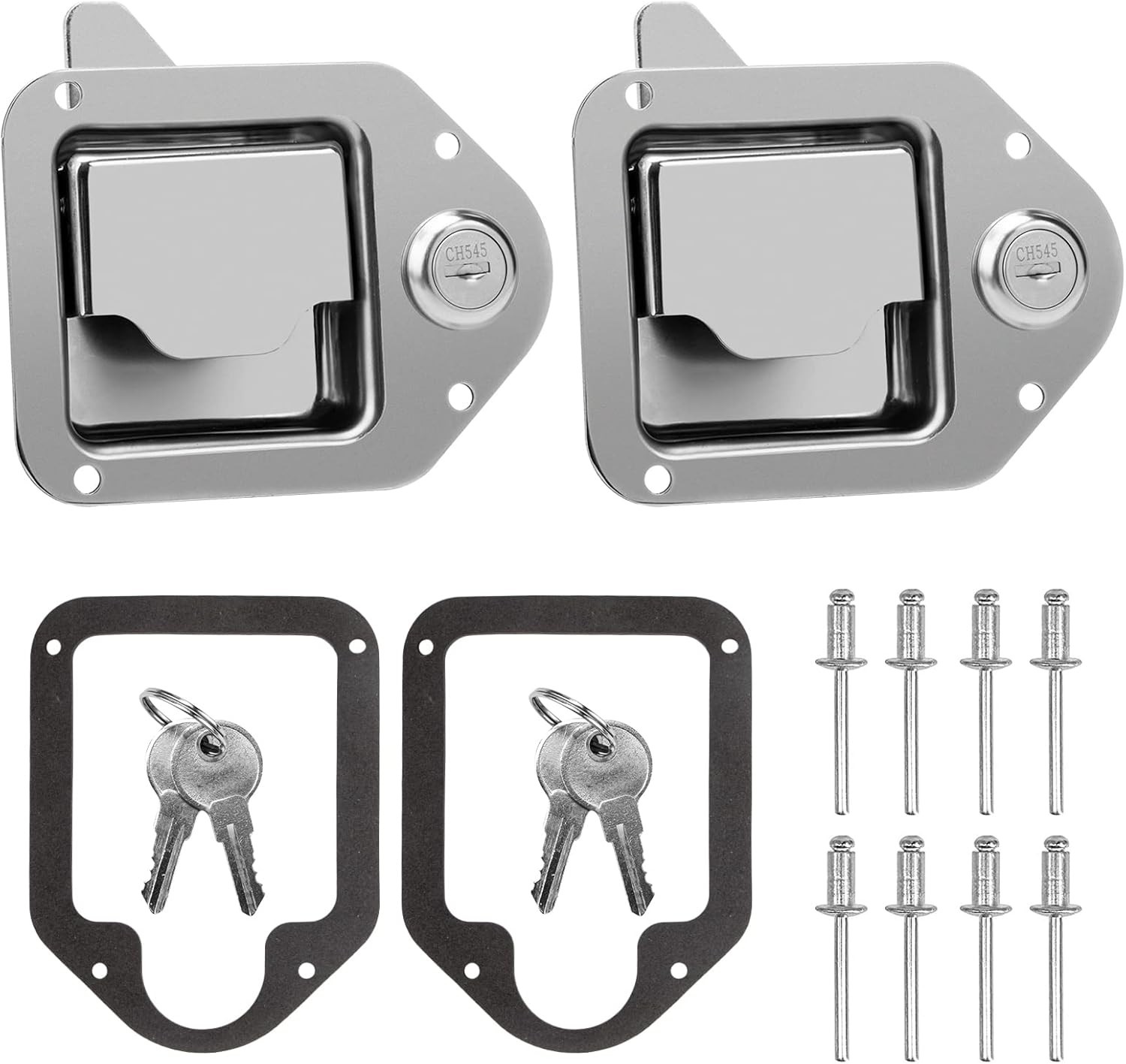 Truck Tool Box Latch Replacement Stainless Steel Toolbox Paddle Lock Silver