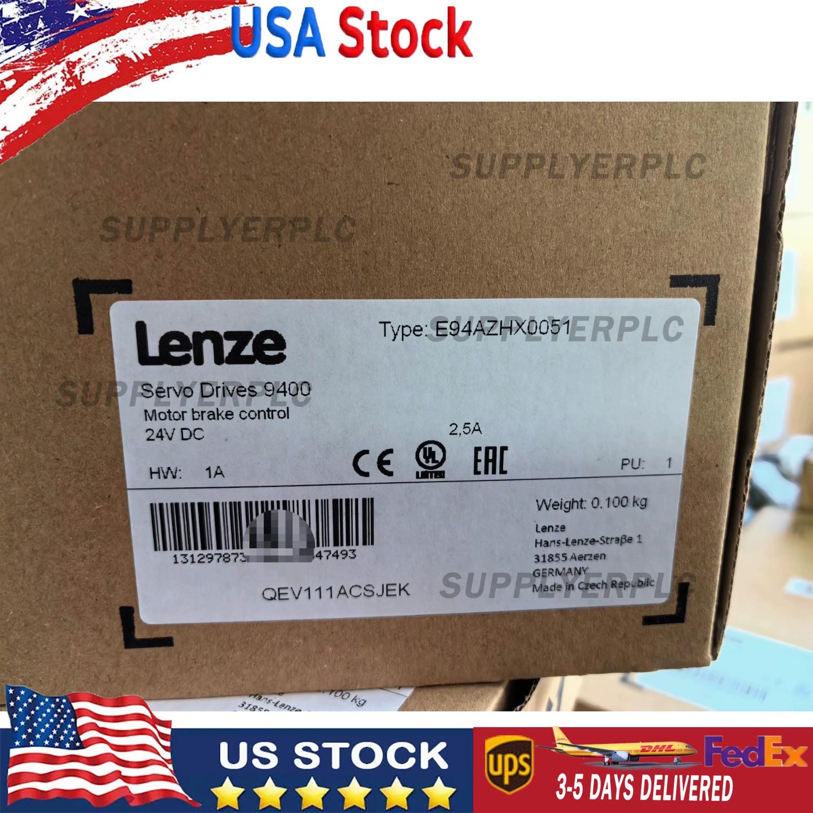 New in Box Lenze E94AZHX0051 Motor Brake Control 24VDC HW: 1A  US stock