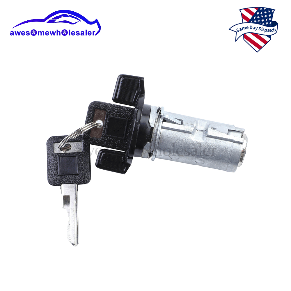 Ignition Lock Cylinder Starter Switch & Key Black For 82-96 Chevy GMC Cadillac