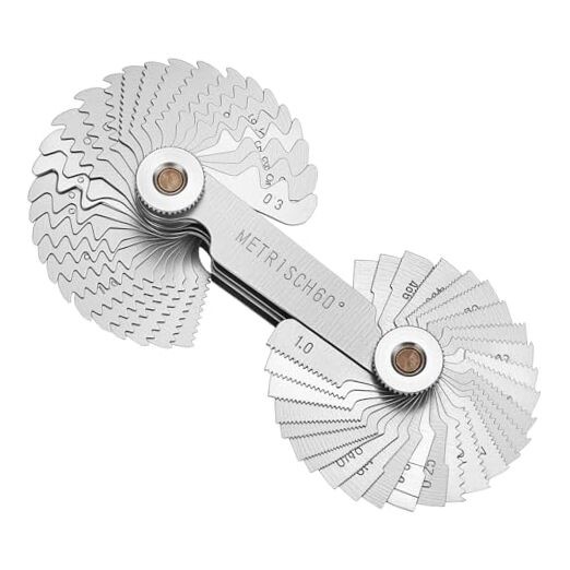 Screw Thread Pitch Gauge Tool, Metric, Imperial & US Screw Gauge, Pitch