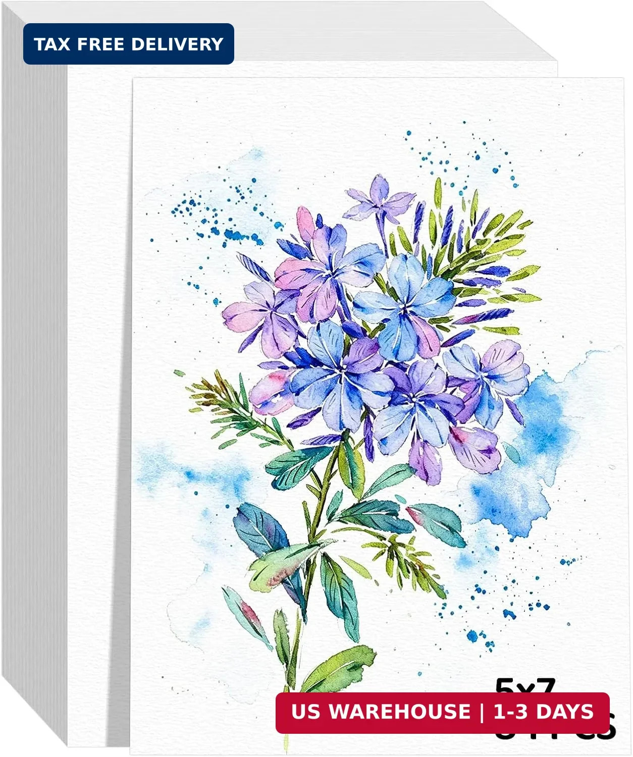 84 Sheets Watercolor Paper 5x7, 110lb/230gsm Cold Press Watercolor Paper Bulk, C