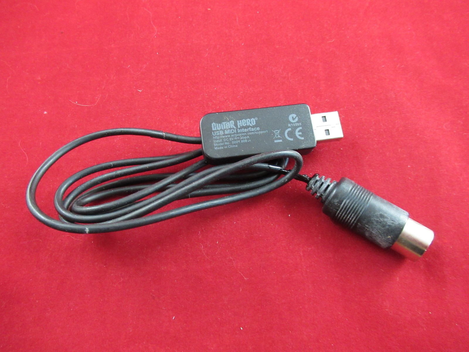 Guitar Hero USB MIDI Interface Cable Model 0001.008 V1 - See Description