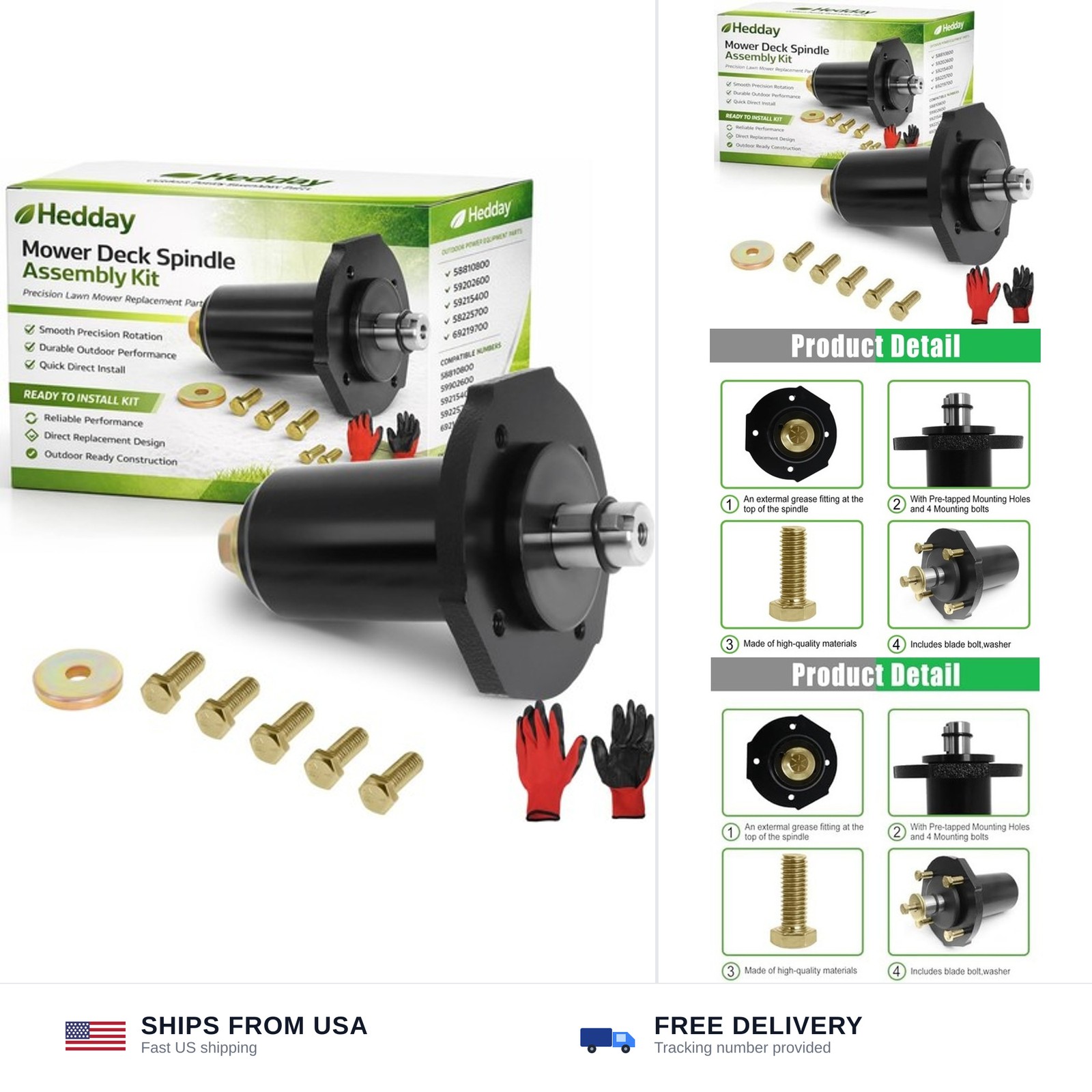 58810800 69219700 Mower Spindle Assembly Compatible With Gravelyy Ariens | Re...